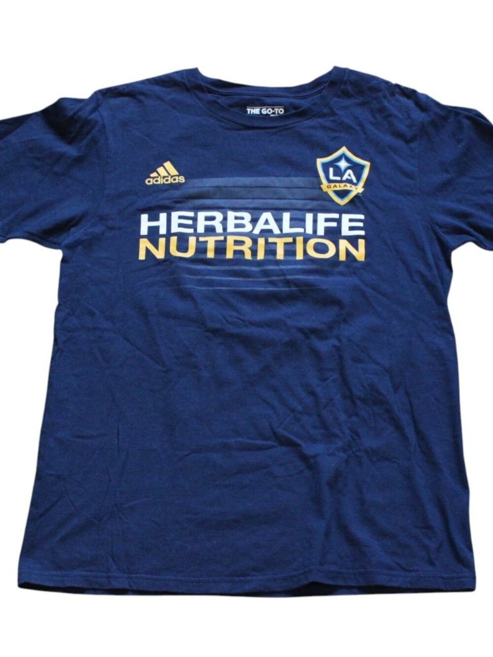 Adidas LA Galaxy Landon Donovan Go-To Tee Mens Navy Blue Medium 100% Cotton